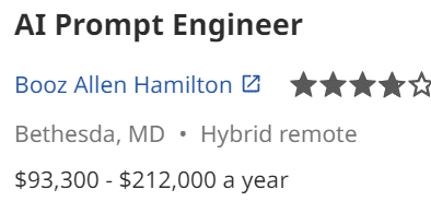 Prompt engineer salary as consultant