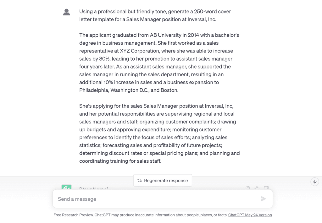 How to Use ChatGPT to Write Your Cover Letter