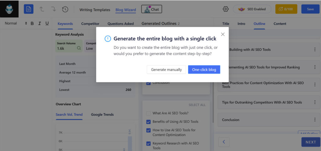 GetGenie Generate Blog Single Click